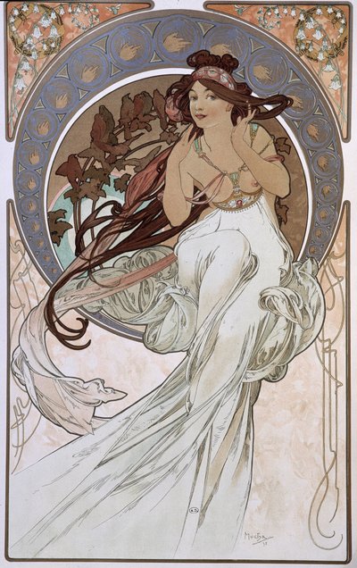 Die Musik - von Mucha von Alphonse Mucha