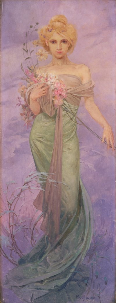 Frühling von Alphonse Mucha