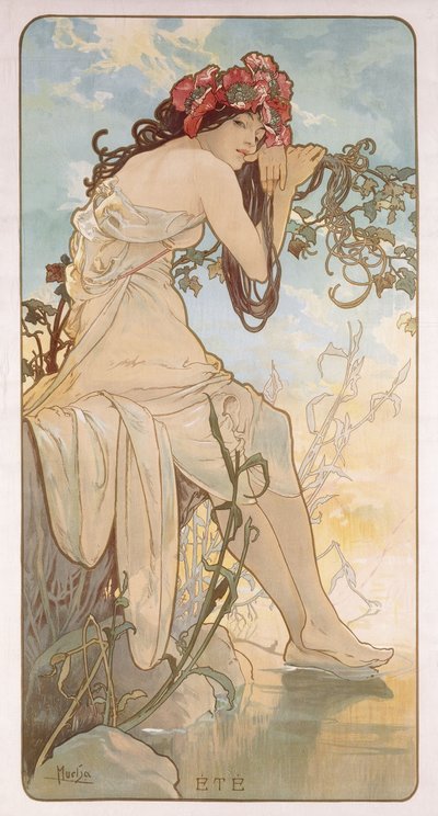 Sommer; Ete, ca. 1896 von Alphonse Mucha