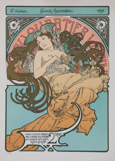 Im Quartier Latin, 1897 von Alphonse Mucha
