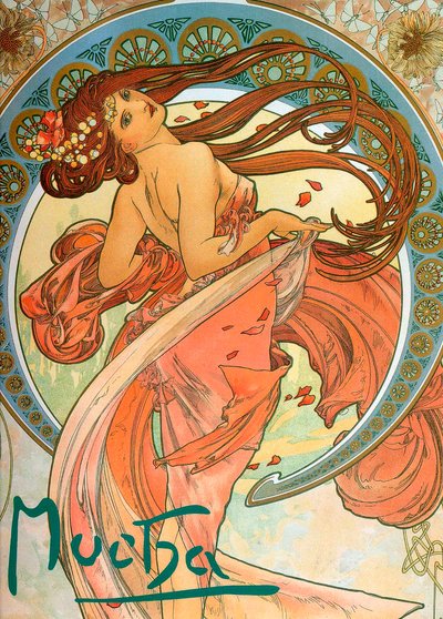 Tanz aus der Serie Die Künste, 1898 von Alphonse Mucha