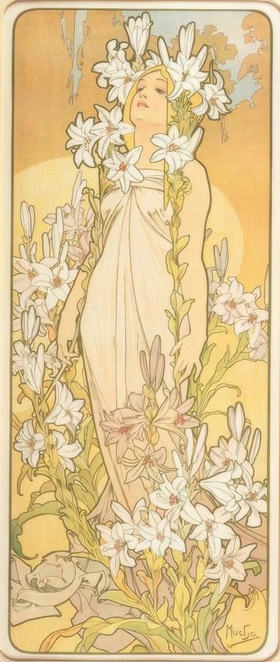 Die Lilie von Alphonse Mucha