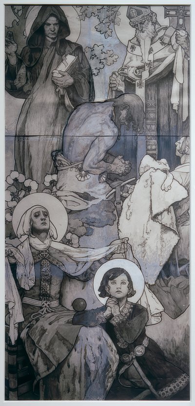 Fenster von St. Veit in Prag von Alphonse Mucha