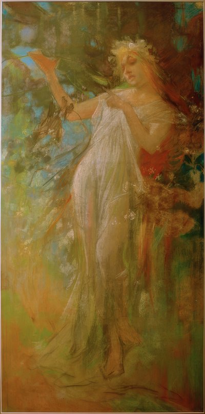 Frühling von Alphonse Mucha