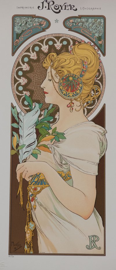 La Plume, 1899 von Alphonse Mucha