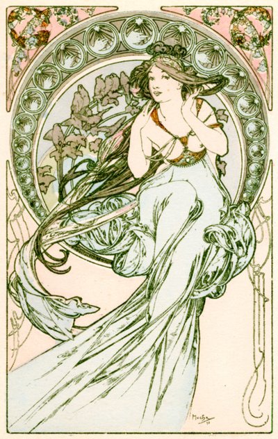 Musik, 1900 von Alphonse Mucha