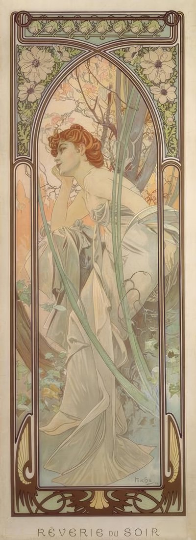 Abendliche Träumerei von Alphonse Mucha