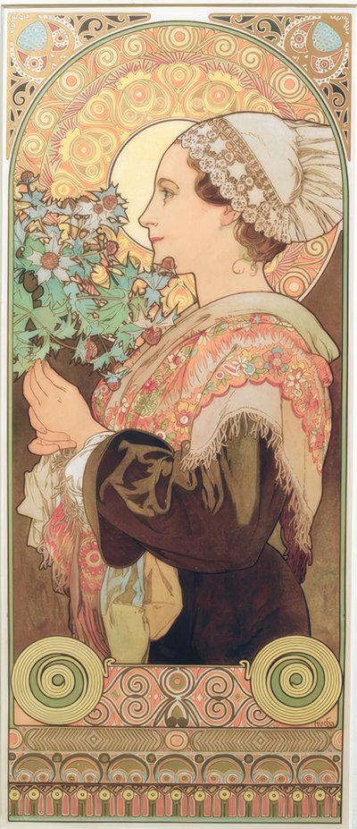 Silberdistel von Alphonse Mucha