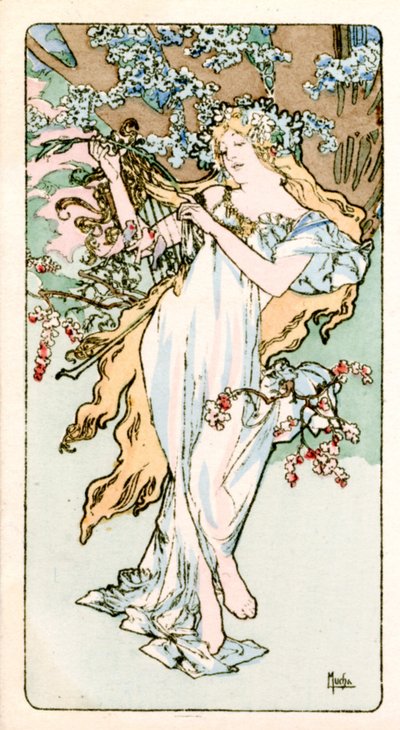 Frühling, 1900 von Alphonse Mucha