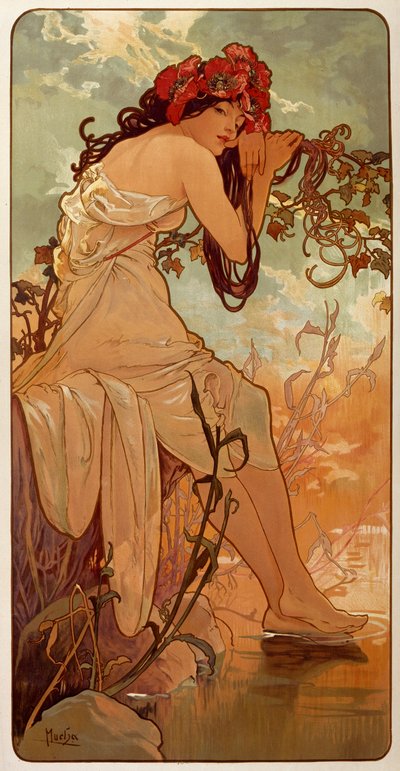 Sommer von Alphonse Mucha