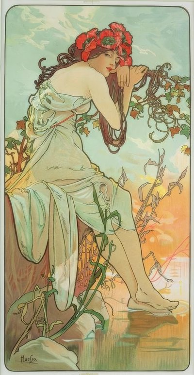 Sommer von Alphonse Mucha