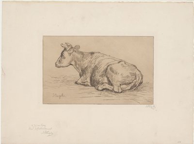 Liegende Kuh von Alphonse Stengelin (signed by artist)
