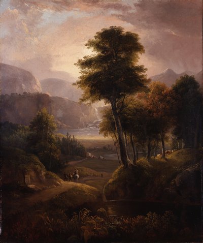 Planwagen in den Rockies, 1837 von Alvan Fisher
