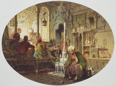 Osmanisches Kaffeehaus, 1862 von Amadeo Preziosi