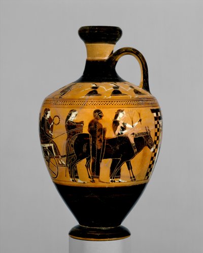 Terrakotta-Lekythos, ca. 550–530 v. Chr. von Amasis Painter
