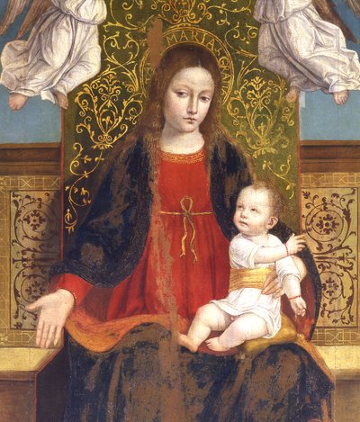 Madonna mit Kind (Detail) von Ambrogio da Fossano