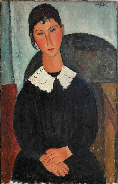 Elvire mit weißem Kragen von Amedeo Modigliani