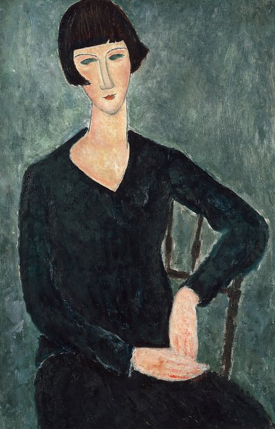 Femme assise à la robe bleue, 1918-1919 von Amedeo Modigliani