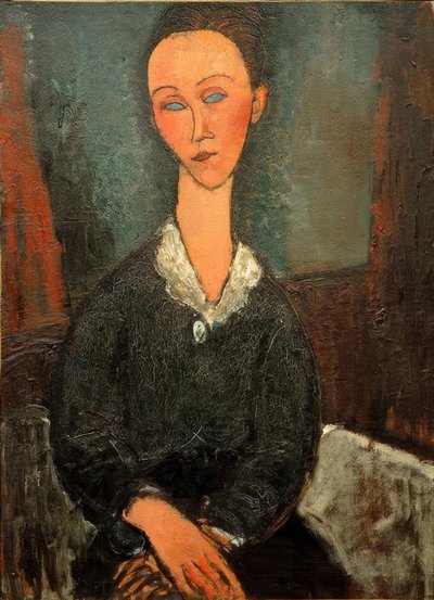 Frau mit weißem Kragen (Lunia Czechowska) von Amedeo Modigliani