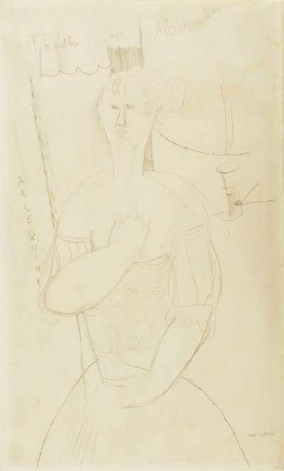 Harlekin, ca. 1915 von Amedeo Modigliani