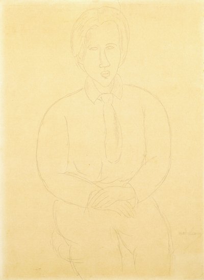 Porträt von Soutine sitzend, 1917 von Amedeo Modigliani