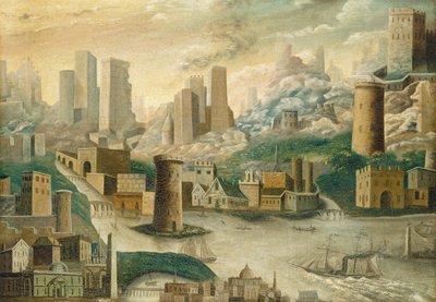 Eine Fantasiestadt von American 19th Century