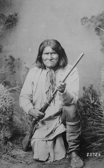 Geronimo mit einem Gewehr, 1884 von American Photographer