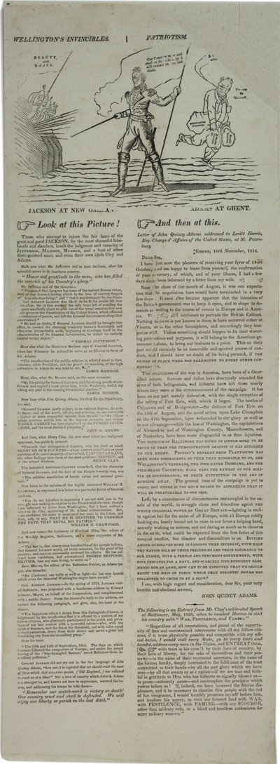 Wahlplakat mit prominenten Amerikanern, 1828 von American School