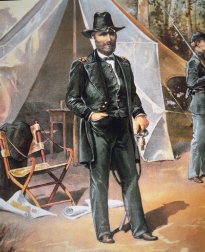 General Ulysses Simpson Grant (Farblithografie) von American School