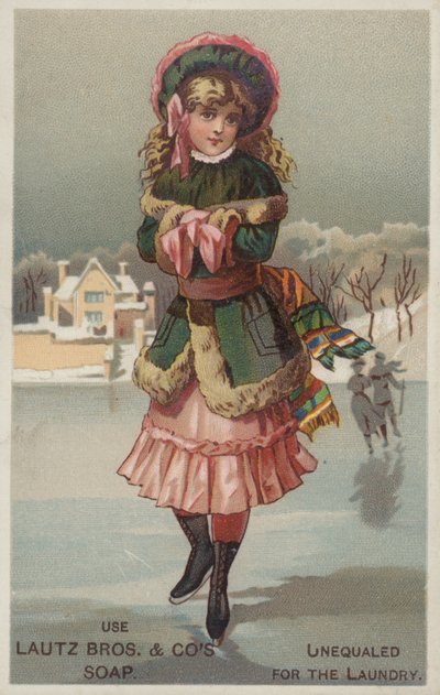 Mädchen beim Eislaufen von American School