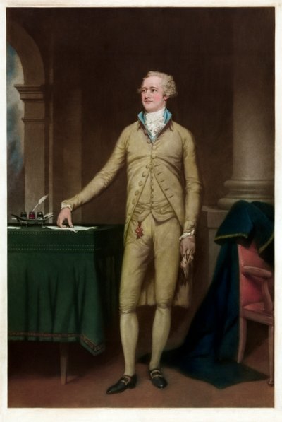 Porträt von Alexander Hamilton von American School