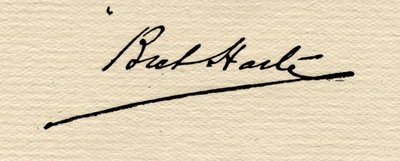 Unterschrift von Francis Bret Harte (1839-1902) von American School