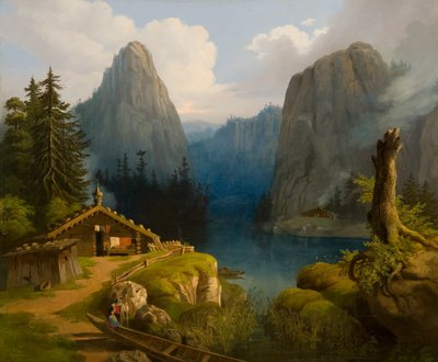 Gebirgslandschaft mit See von Ander