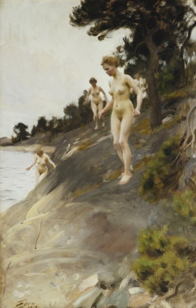 Erschrocken, 1912 von Anders Leonard Zorn