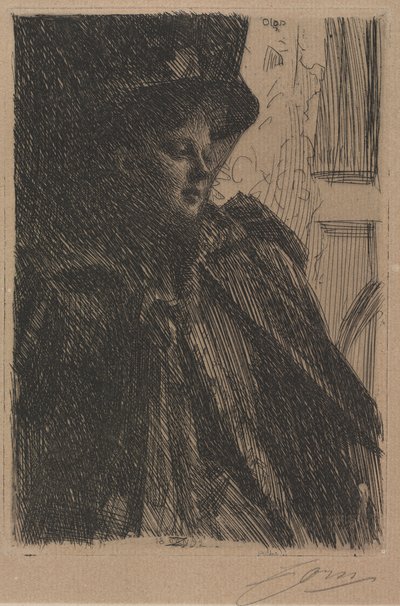 Mme. Olga Bratt, 1892 von Anders Leonard Zorn