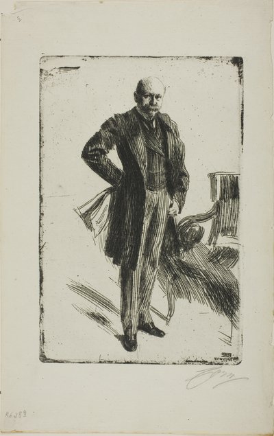 Oberst Lamont I (Ganzkörper) von Anders Leonard Zorn