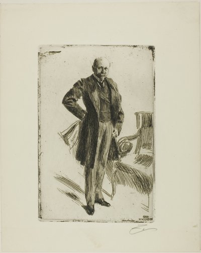 Oberst Lamont I (Ganzkörper) von Anders Leonard Zorn