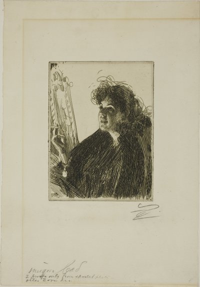 Mädchen mit Zigarette I von Anders Leonard Zorn