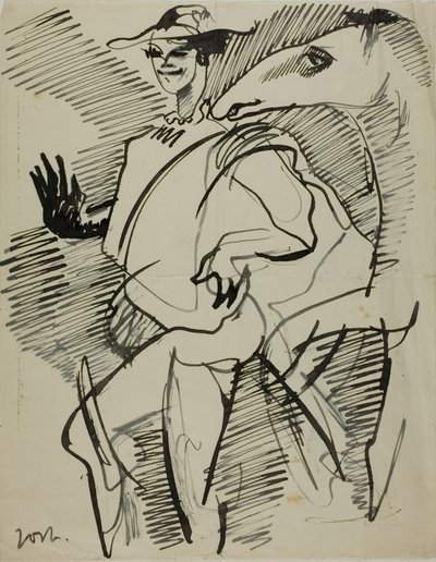 Mann mit Pferd von Anders Zorn