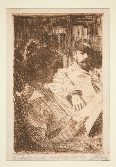 Lesen (Herr und Frau Charles Deering) von Anders Leonard Zorn