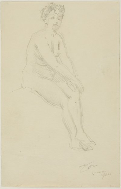 Sitzender weiblicher Akt von Anders Leonard Zorn