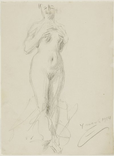 Stehender weiblicher Akt von Anders Leonard Zorn