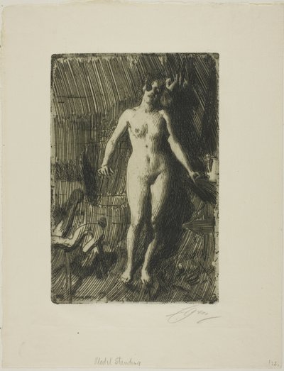 Stehendes Modell von Anders Leonard Zorn