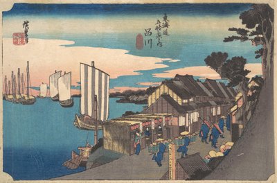 Morgendämmerung in Shinagawa, ca. 1834 von Ando Hiroshige