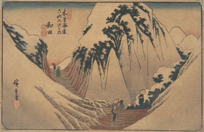 Bahnhof Wada, ca. 1835 von Ando Hiroshige