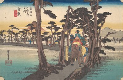 Yoshiwara, Hidari Fuji von Ando Hiroshige