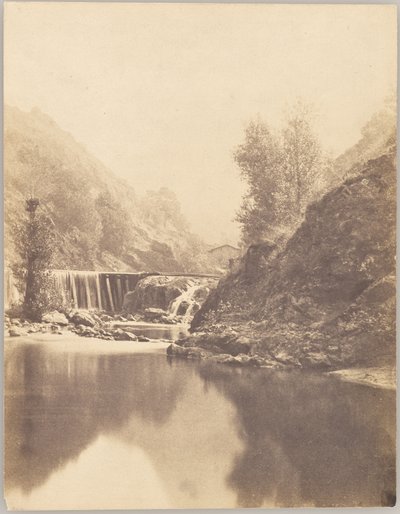 Landschaft mit Wasserfall von André Giroux