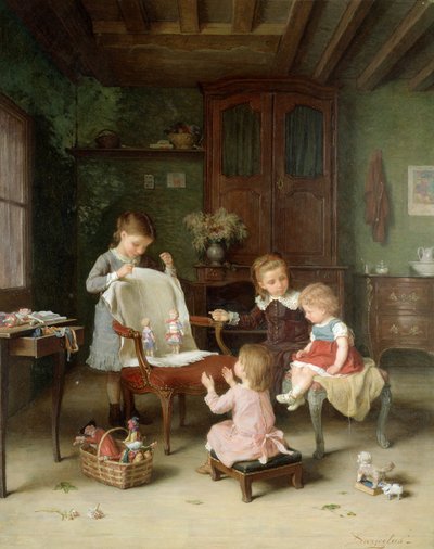 Die glückliche Familie (Tafel) von André Henri Dargelas