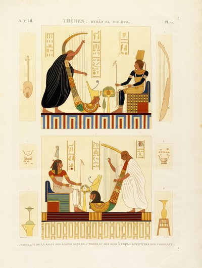 Theben, Byban el Molouk, um 1809-1812 von Andre Dutertre