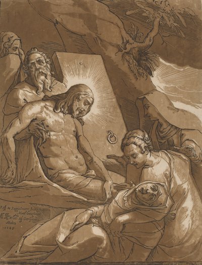 Die Grablegung, 1585 von Andrea Andreani